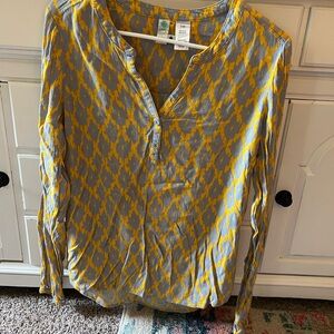 Aventura, Fair trade, Yellow and Gray Women's Top